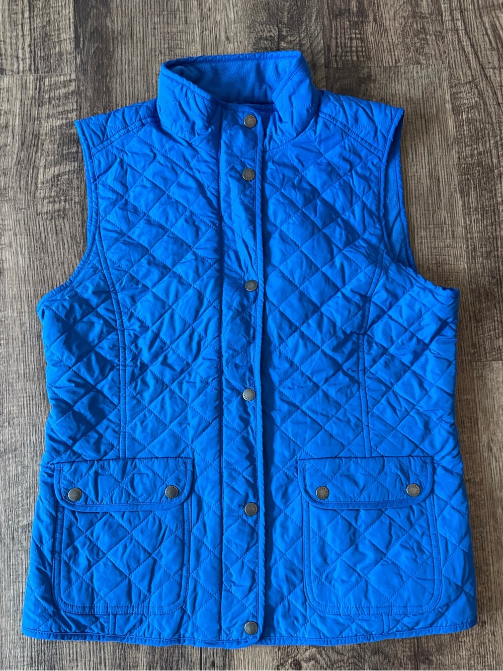 Talbots Blue Quilted Vest (Medium)